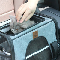 HKM-5359933 Portable Cat and Dog Travel Bag with Safety Features and Storage Options