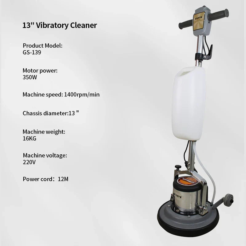 HKM-536019 Compact 13-Inch Multifunctional Floor Scrubber for Wood, Marble, and Ceramic Tile Cleaning