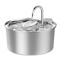 HKM-5360957 Stainless Steel Round Pet Water Dispenser with Multiple Outlet Options for Cats and Dogs