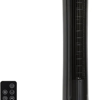 HKM-5360979 28" Oscillating Tower Fan with 3 Speed Settings, Mechanical Control, Air Circulator, Black