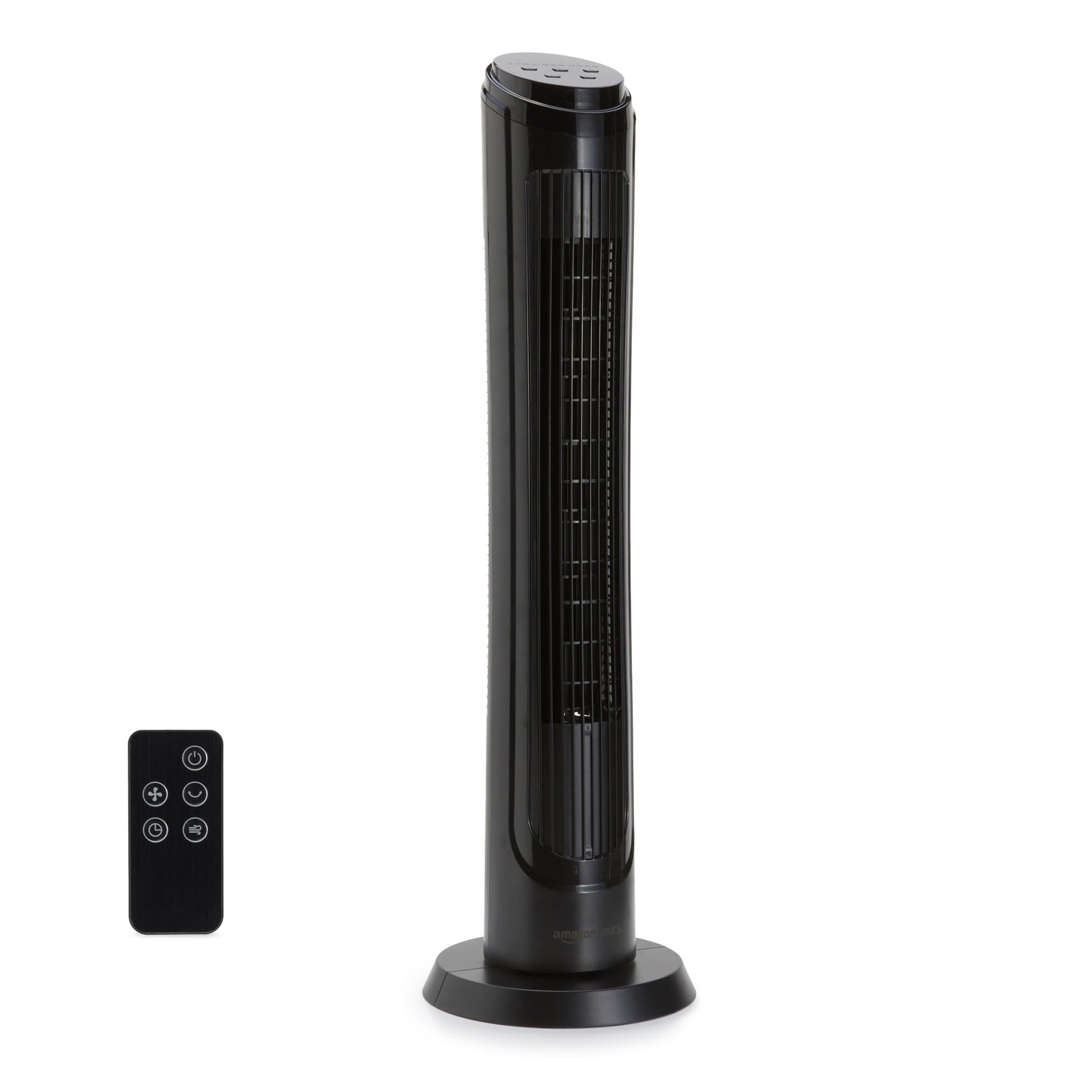 HKM-5360979 28" Oscillating Tower Fan with 3 Speed Settings, Mechanical Control, Air Circulator, Black