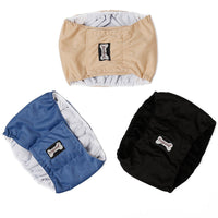 HKM-5361341 Breathable and Absorbent Pet Dog Menstrual Panties in Black, Blue, Beige - Sizes XS to 2XL