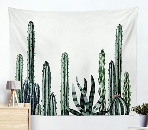 HKM-536147 Cactus Design Polyester Tapestry for Decorative Backgrounds