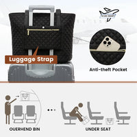 HKM-536147 Quilted Laptop Tote Bag Set for Women - Stylish Work and Travel Handbag with Briefcase for 15.6-inch Laptops