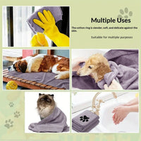 HKM-5363133 Extra Large Microfiber Pet Bath Towel - Quick Drying, Highly Absorbent, Lint-Free, Thickened Design