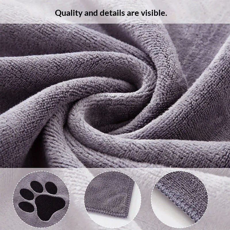 HKM-5363133 Extra Large Microfiber Pet Bath Towel - Quick Drying, Highly Absorbent, Lint-Free, Thickened Design