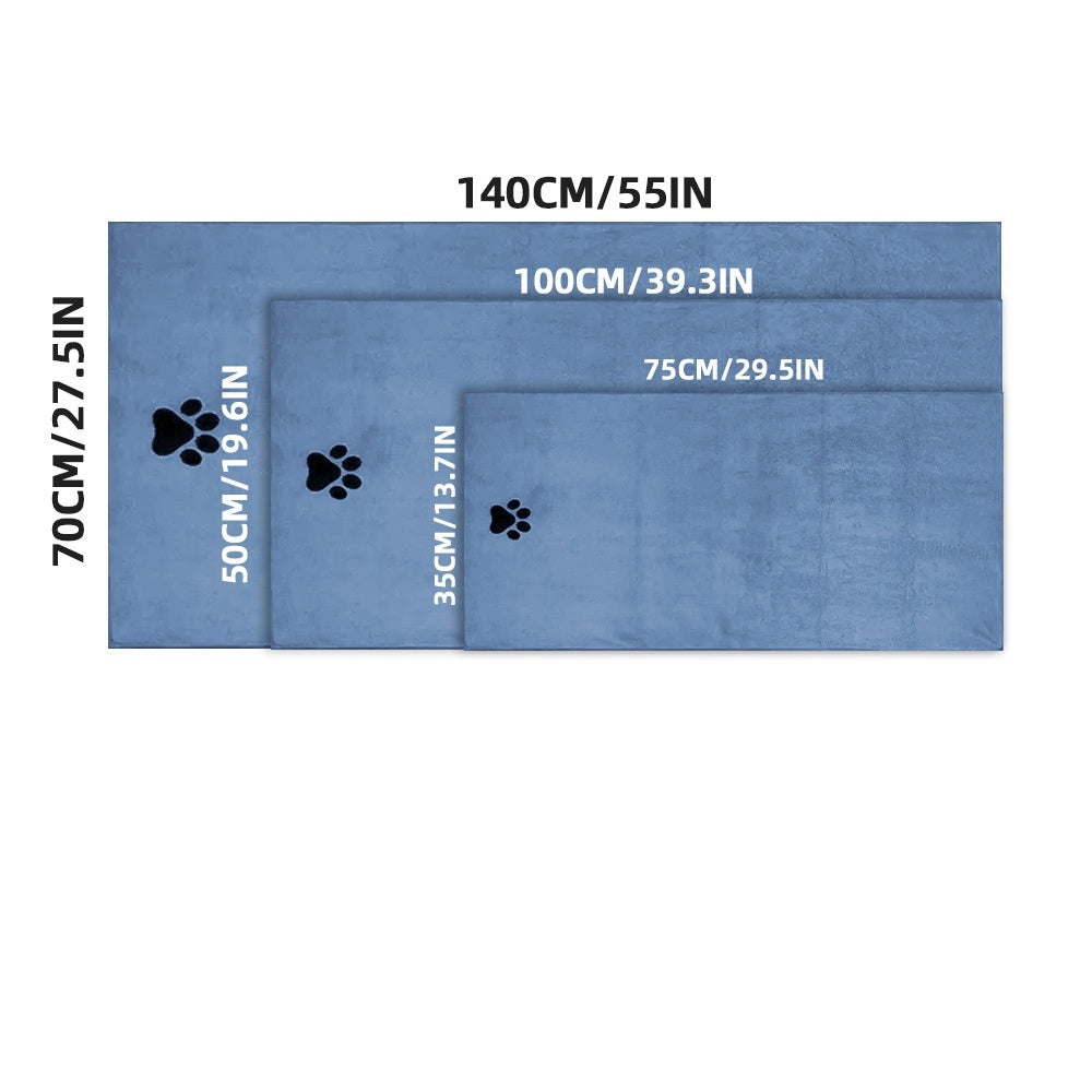 HKM-5363133 Extra Large Microfiber Pet Bath Towel - Quick Drying, Highly Absorbent, Lint-Free, Thickened Design