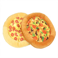 HKM-5364285 Durable Cloth Pet Toy with Sound Features - Pizza Shape, Bite Resistant, 24x24x2.5cm