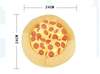 HKM-5364285 Durable Cloth Pet Toy with Sound Features - Pizza Shape, Bite Resistant, 24x24x2.5cm