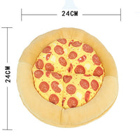 HKM-5364285 Durable Cloth Pet Toy with Sound Features - Pizza Shape, Bite Resistant, 24x24x2.5cm