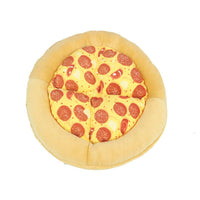 HKM-5364285 Durable Cloth Pet Toy with Sound Features - Pizza Shape, Bite Resistant, 24x24x2.5cm