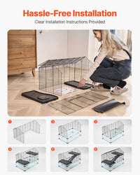HKM-5367101 Wire Hamster Cage Habitat 29.5in for Small Rodents – Secure, Spacious, and 360-Degree View Design