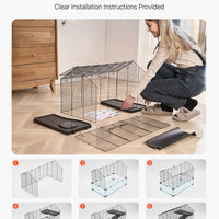 HKM-5367101 Wire Hamster Cage Habitat 29.5in for Small Rodents – Secure, Spacious, and 360-Degree View Design