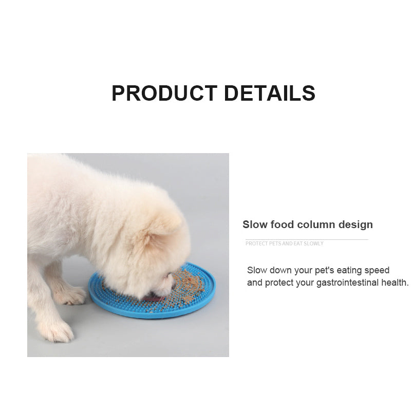 HKM-5367229 Silicone Anti-Choke Dog Bowl with Licking Mat - Slow Feeding, Non-Tip Design