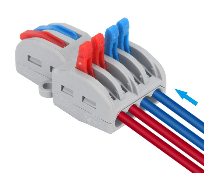 HKM-536787 Universal Quick Wire Connector - 32A, 250V/4KV, Fire Insulated Shell, Brass Guide, for Wire Connections
