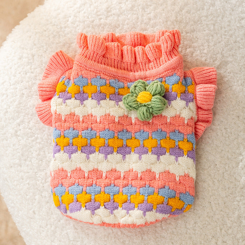 HKM-5367997 Cozy Rabbit Sweater for Small Dogs - Perfect for Spring and Autumn