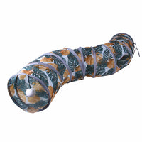 HKM-5368509 Foldable Cat Tunnel with Multiple Passes for Engaging Playtime