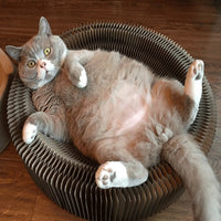 HKM-5369405 Deformed Cat Scratching Board - Corrugated Paper, 50cm Diameter, 13cm Height, 1.2kg