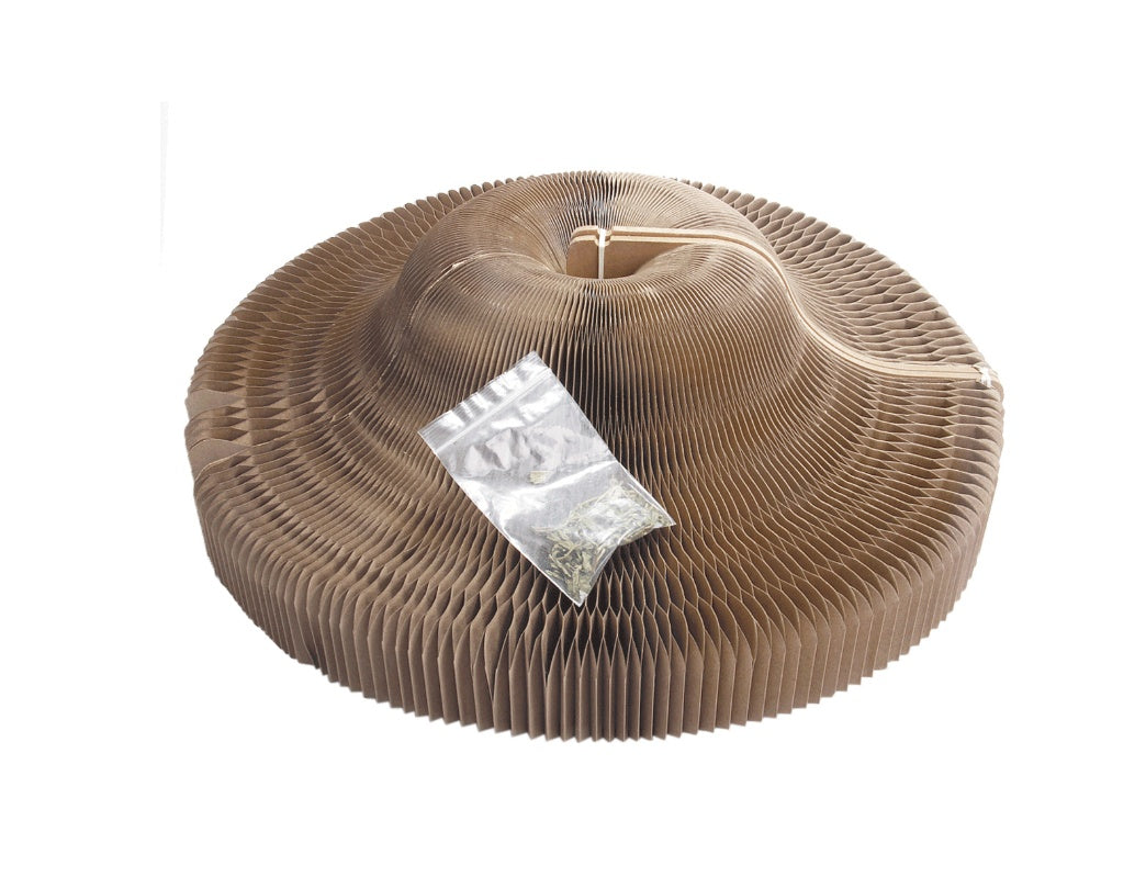 HKM-5369405 Deformed Cat Scratching Board - Corrugated Paper, 50cm Diameter, 13cm Height, 1.2kg