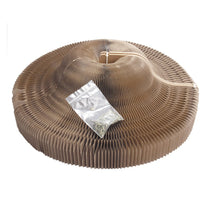HKM-5369405 Deformed Cat Scratching Board - Corrugated Paper, 50cm Diameter, 13cm Height, 1.2kg