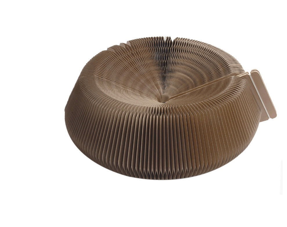 HKM-5369405 Deformed Cat Scratching Board - Corrugated Paper, 50cm Diameter, 13cm Height, 1.2kg