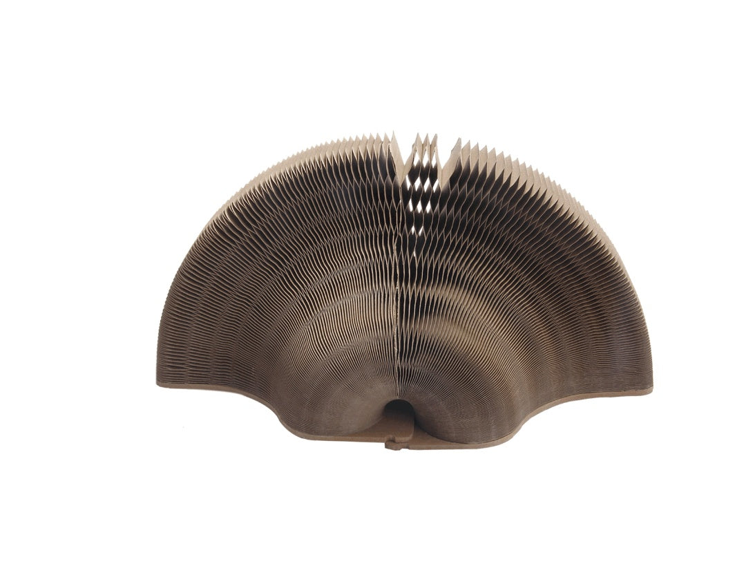HKM-5369405 Deformed Cat Scratching Board - Corrugated Paper, 50cm Diameter, 13cm Height, 1.2kg