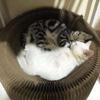 HKM-5369405 Deformed Cat Scratching Board - Corrugated Paper, 50cm Diameter, 13cm Height, 1.2kg