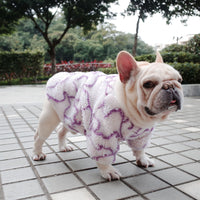 HKM-5369789 Warm and Cozy Thickened Grain Fleece Dog Coat in Purple - Sizes S to XL