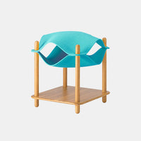 HKM-5370813 Bamboo Plywood Cat Climbing Frame Nest with High-Density Felt - Easy to Clean and 15KG Load Capacity