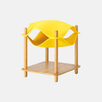 HKM-5370813 Bamboo Plywood Cat Climbing Frame Nest with High-Density Felt - Easy to Clean and 15KG Load Capacity