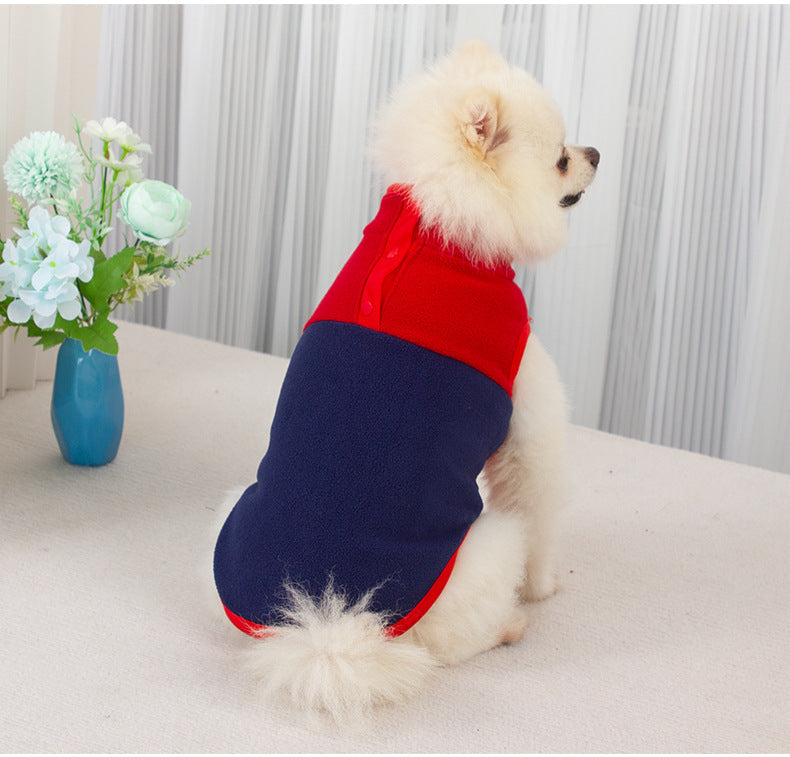 HKM-5371581 Fluffy Stand Collar Jacket in Contrast Colors for All Occasions