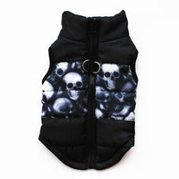 HKM-5373373 Striped Puppy Jacket Vest for Autumn/Winter with Traction Buckle – Medium Warmth and Easy Care