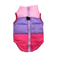 HKM-5373373 Striped Puppy Jacket Vest for Autumn/Winter with Traction Buckle – Medium Warmth and Easy Care