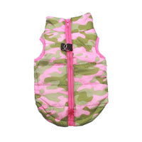 HKM-5373373 Striped Puppy Jacket Vest for Autumn/Winter with Traction Buckle – Medium Warmth and Easy Care
