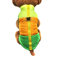 HKM-5373373 Striped Puppy Jacket Vest for Autumn/Winter with Traction Buckle – Medium Warmth and Easy Care