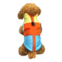 HKM-5373373 Striped Puppy Jacket Vest for Autumn/Winter with Traction Buckle – Medium Warmth and Easy Care