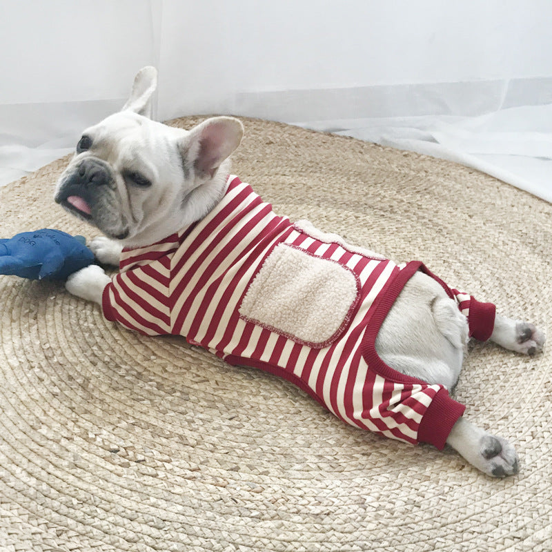 HKM-5374269 Super Soft Four-Legged Sweater for Small Dogs and Cats - Available in Black, Red, Coffee