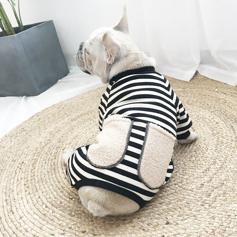 HKM-5374269 Super Soft Four-Legged Sweater for Small Dogs and Cats - Available in Black, Red, Coffee