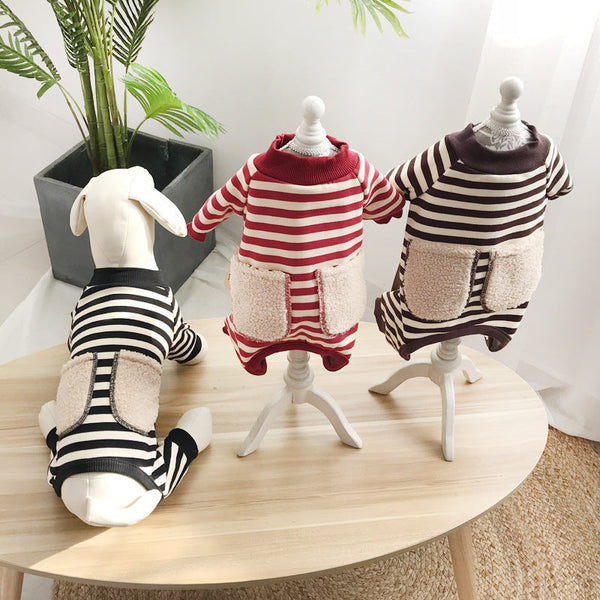 HKM-5374269 Super Soft Four-Legged Sweater for Small Dogs and Cats - Available in Black, Red, Coffee