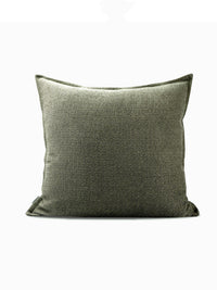 HKM-537427 Gray-Green Cotton and Linen Lumbar Pillow with Simple Nordic Design in Various Sizes