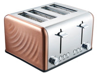 HKM-537491 Stainless Steel 4 Slice Electric Toaster with Automatic Pop-Up Function