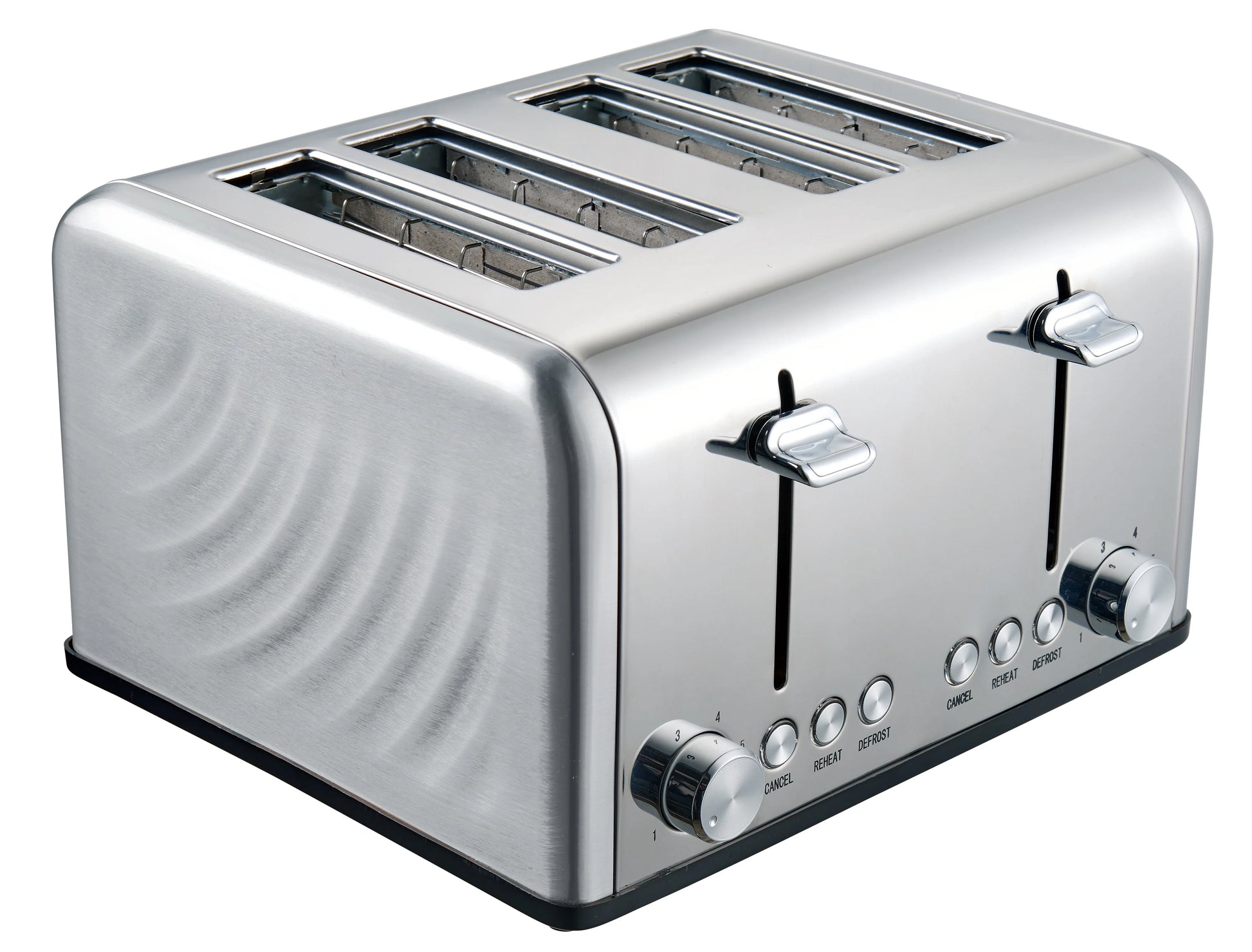 HKM-537491 Stainless Steel 4 Slice Electric Toaster with Automatic Pop-Up Function