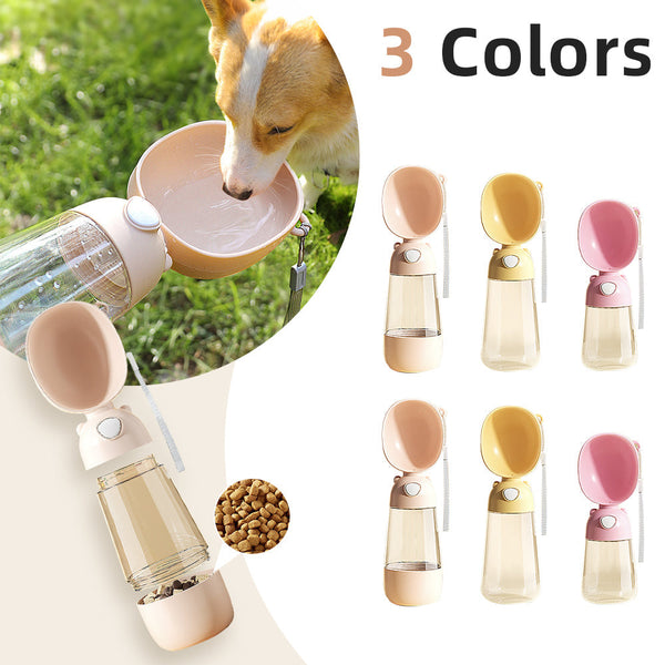 HKM-5375037 Portable Dog Water Bottle with Food and Water Container for Outdoor Travel and Feeding