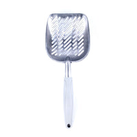 HKM-5375165 Large Aluminum Alloy Cat Litter Shovel - Gray and Black - Convenient Cat Care Tool (36x15.5x15.5cm)