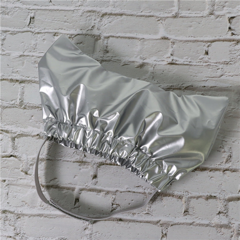 HKM-5376445 Waterproof Shower Caps for Pets – Canvas in Silver, Gold, Rose Red, S and M Sizes