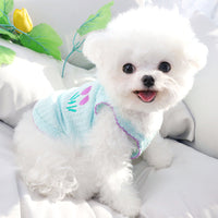 HKM-5376573 Cute Cartoon Vest for Small Dogs and Cats in Yellow, Pink, and Green - Various Sizes Available