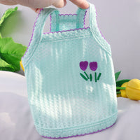 HKM-5376573 Cute Cartoon Vest for Small Dogs and Cats in Yellow, Pink, and Green - Various Sizes Available