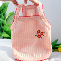 HKM-5376573 Cute Cartoon Vest for Small Dogs and Cats in Yellow, Pink, and Green - Various Sizes Available
