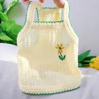 HKM-5376573 Cute Cartoon Vest for Small Dogs and Cats in Yellow, Pink, and Green - Various Sizes Available