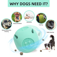 HKM-5377597 Durable Bite-Resistant Food-Grade Silicone Pet Toy Ball for Dogs and Cats, Molar Cleaning & Puzzle Design